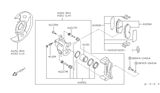 Diagram for 1993 Nissan Axxess Brake Caliper Repair Kit - 41121-71E00