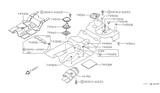 Diagram for 1992 Nissan 240SX Body Mount Hole Plug - 01658-00302