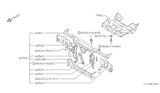 Diagram for 1989 Nissan 240SX Radiator Support - 62520-53F00