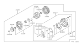 Diagram for 1991 Nissan 240SX Alternator Case Kit - 23118-30R00