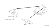 Diagram for Nissan 240SX Sun Visor - 96400-41F00