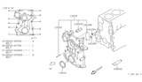 Diagram for 1991 Nissan 240SX Timing Cover - 13502-40F11