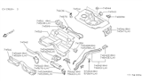 Diagram for 1992 Nissan 240SX Rear Crossmember - 75650-42F00