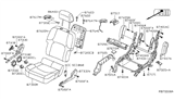Diagram for 2015 Nissan Xterra Seat Cushion - 87300-9CL2E