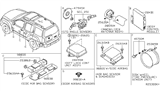 Diagram for 2014 Nissan Xterra Air Bag Sensor - 98836-9CL9A