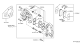 Diagram for 2006 Nissan Frontier Brake Caliper - 41011-EA005