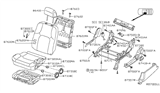 Diagram for 2010 Nissan Xterra Seat Cushion - 87350-9CA2E