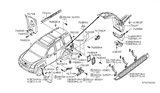 Diagram for Nissan License Plate - 01553-09241