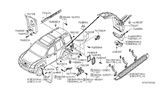 Diagram for 2009 Nissan Pathfinder Mud Flaps - 78810-EA00A