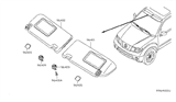 Diagram for 2013 Nissan Xterra Sun Visor - 96401-9CF0C