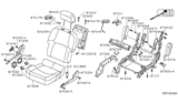 Diagram for 2014 Nissan Xterra Seat Cushion - 87300-9CA4D