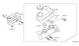 Diagram for Nissan Frontier Brake Master Cylinder Reservoir - 46010-ZS00A