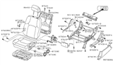 Diagram for 2014 Nissan Xterra Seat Cushion - 87350-ZL10D