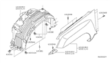 Diagram for 2011 Nissan Xterra Fender - FCA00-ZL0EA