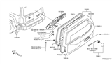 Diagram for 2012 Nissan Xterra Tailgate Lift Support - 90450-ZL80A