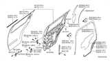 Diagram for 2008 Nissan Xterra Weather Strip - 82838-ZS60A