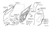 Diagram for 2005 Nissan Frontier Door Check - 82430-EB000