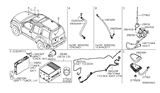 Diagram for 2017 Nissan Frontier Antenna Mast - 28215-ZL80A