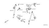 Diagram for 2010 Nissan Xterra Seat Belt - 88845-ZL88C