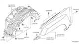 Diagram for Nissan Xterra Wheelhouse - 63840-EA200