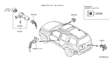 Diagram for 2012 Nissan Xterra Ignition Lock Cylinder - 99810-9CA1A