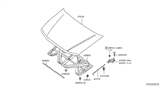 Diagram for 2010 Nissan Xterra Hood - F5100-EA030