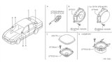 Diagram for 1995 Nissan Sentra Car Speakers - 28156-4B010