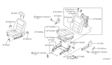 Diagram for 2001 Nissan Sentra Seat Motor - 87450-4Z370