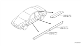 Diagram for 2001 Nissan Sentra Door Moldings - 80870-F4615