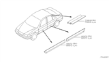 Diagram for 2005 Nissan Sentra Door Moldings - 80870-ZG10A