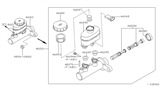 Diagram for 2003 Nissan Sentra Brake Master Cylinder - 46010-5M100