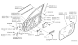 Diagram for Nissan Sentra Door Moldings - 80821-5M000