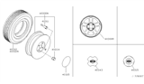 Diagram for 2001 Nissan Sentra Spare Wheel - 40300-4M500