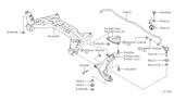 Diagram for 2001 Nissan Sentra Control Arm Bracket - 54342-4M410