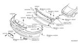 Diagram for Nissan Sentra Bumper - 62257-4Z040