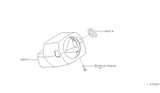Diagram for 2000 Nissan Sentra Steering Column Cover - 48474-5M102