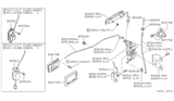 Diagram for 1992 Nissan Pathfinder Door Handle - 80670-V5021