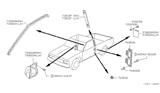 Diagram for 1987 Nissan Pathfinder Weather Strip - 76843-01G00