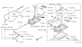 Diagram for 1990 Nissan Pathfinder Automatic Transmission Shifter - 34901-88G60