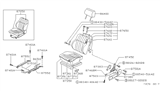 Diagram for 1992 Nissan Hardbody Pickup (D21) Seat Cushion - 87350-70P02