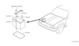 Diagram for 1987 Nissan Hardbody Pickup (D21) Battery Tray - 24428-50G00