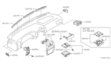 Diagram for Nissan Hardbody Pickup (D21) Cup Holder - 68430-75P00