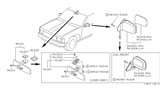 Diagram for Nissan Hardbody Pickup (D21) Car Mirror - 96321-05G60