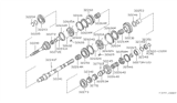 Diagram for 1995 Nissan Hardbody Pickup (D21U) Transfer Case Output Shaft Snap Ring - 32204-01G67