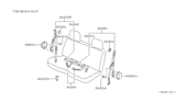 Diagram for 1993 Nissan Hardbody Pickup (D21) Seat Belt - 86850-01G02