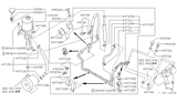 Diagram for 1986 Nissan Hardbody Pickup (D21) Power Steering Hose - 49717-09G00