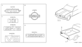 Diagram for Nissan Hardbody Pickup (D21) Emblem - 93496-75P01