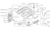 Diagram for Nissan Hardbody Pickup (D21U) Exhaust Heat Shield - 74751-75P00