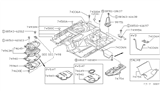 Diagram for 1993 Nissan Hardbody Pickup (D21) Exhaust Heat Shield - 74751-75P00