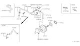 Diagram for 1996 Nissan Hardbody Pickup (D21U) Brake Booster Vacuum Hose - 47474-88G00